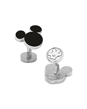 Shop Cufflinks, Inc Mickey Mouse Silhouette Cufflinks In Black