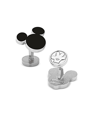Cufflinks, Inc Mickey Mouse Silhouette Cufflinks In Black