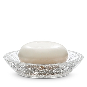 Shop Labrazel Carina Glass Soap Dish In Clear Crackle