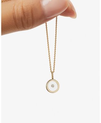 10K  Gold Floating Lab Grown Diamond Necklace