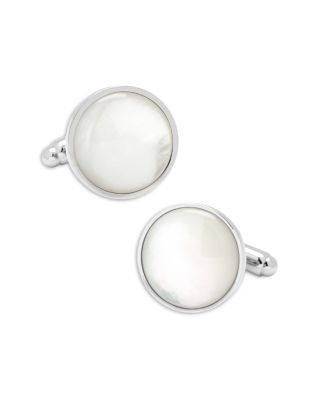 Cufflinks Inc - Silver-Tone Mother of Pearl Cufflinks