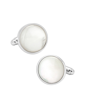 Shop Cufflinks, Inc Silver-tone Mother Of Pearl Cufflinks In White