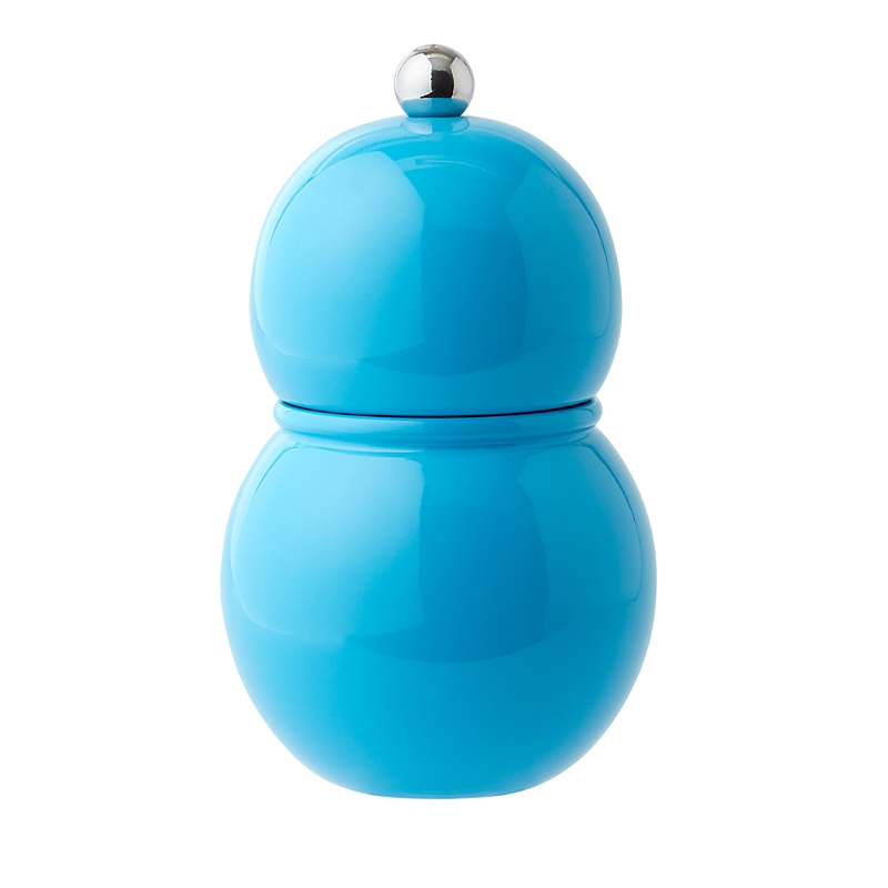 Addison Ross Lacquer Bobbin Salt Or Pepper Mill Grinder In Aqua