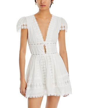 Shop Peixoto Piper Cotton Dress Swim Cover-up In White