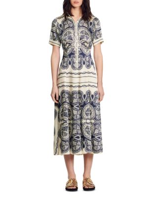 sandro shirt dress Sandro Floral Shirt Dress