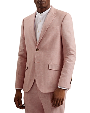 Shop Ted Baker Slim Fit Notch Lapel Blazer In Light Pink