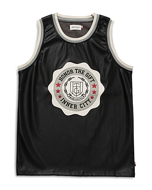 Honor the Gift Oversized Fit Faux Leather Varsity Style Tank