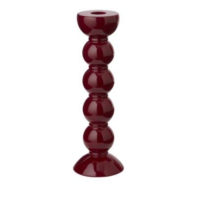Lacquered Bobbin-Shaped Candlestick, Tall