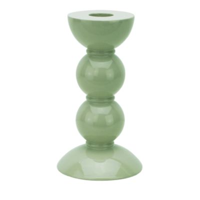 Lacquered Bobbin-Shaped Candlestick, Medium