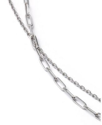 10K White Gold Layered Necklace