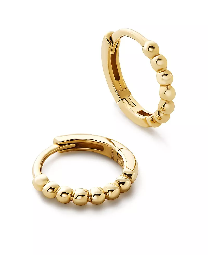 Ana Luisa 10K Gold Bead Huggie Hoops