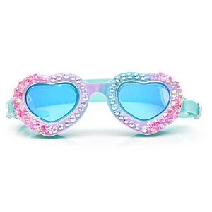 Bling2o Girl Bluetiful Heart Shape Mermaid Swim Goggle - Little Kid In Blue