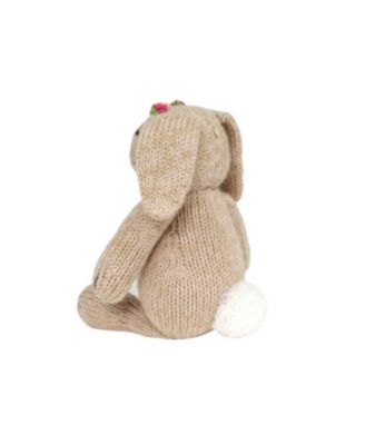 Knit Cotton Bunny with Flowers - Ages 0+