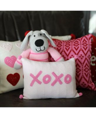 Knit Cotton Spotted Dog in Pink Sweater - Ages 0+