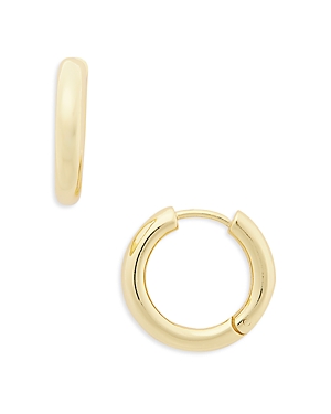 Argento Vivo Tube Sterling Silver & 18K Gold Plated Sterling Silver Hoop Earrings, 0.5 diameter