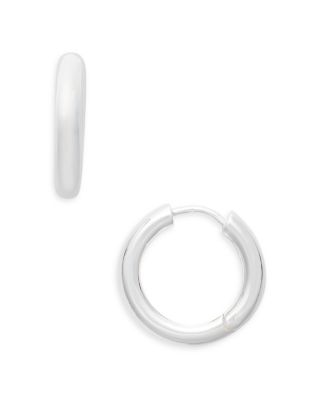 Argento Vivo Tube Sterling Silver & 18K Gold Plated Sterling Silver Hoop Earrings, 0.5 diameter