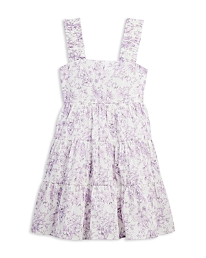 Shop Aqua Girls' Floral Mini Dress, Little Kid, Big Kid - 100% Exclusive In Lavender