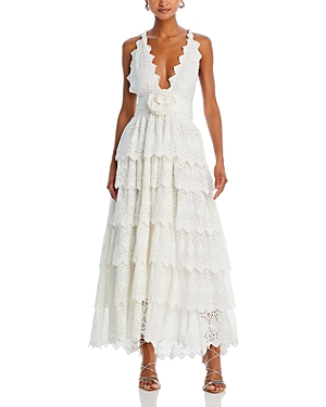 Shop Loveshackfancy Nevis Maxi Dress In Off White