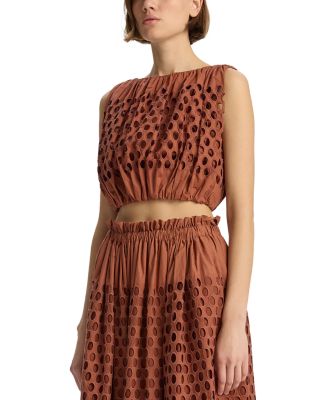 Raina Cotton Eyelet Crop Top