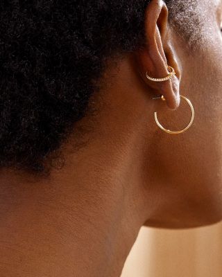 Dalilah Bead C-Hoop Earrings