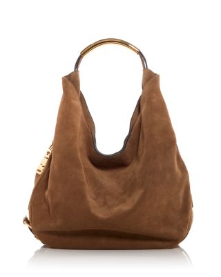 Moschino - Handle Me Suede Medium Hobo Bag