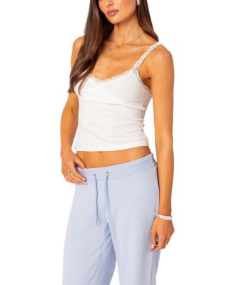 Amilia Lace Trim Tank Top