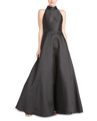 Ml Monique Lhuiller High Neck Evening Gown