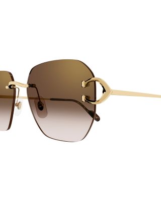 Signature C Square Sunglasses, 58mm