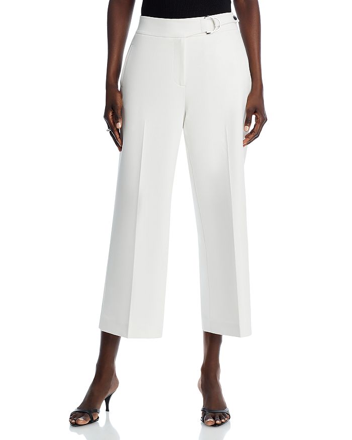 T-Tahari Vegan Leather Belted Pant