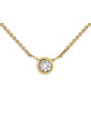 Shop Aqua Cubic Zirconia Solitaire Pendant Necklace, 16-18 - 100% Exclusive In Gold