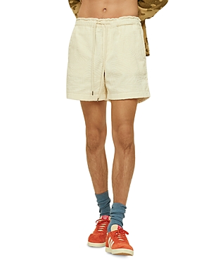 Shop Oas The Cream Golconda Regular Fit 5.5 Terry Shorts In Off White