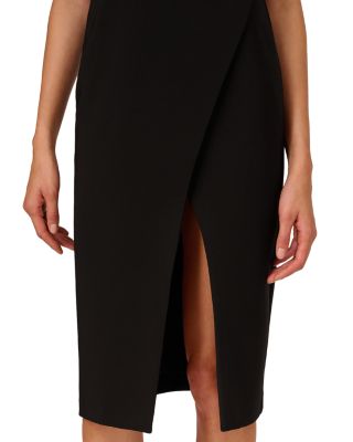 Embellished Twill Halter Midi Dress