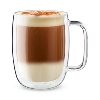 Sorrento Plus Latte Glass Mug, Set of 2