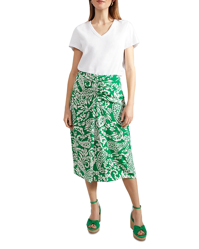 Hobbs London Cassidy Ruched Midi Skirt
