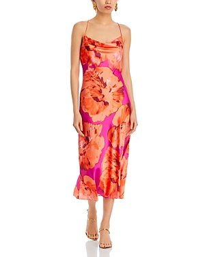 Shop Ramy Brook Printed Averi Midi Dress In Wild Rose