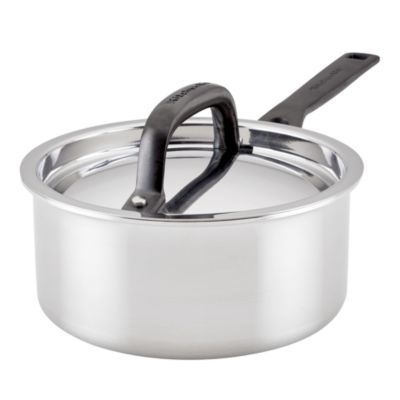 KitchenAid - 5 Ply Stainless Steel 1.5 Qt Saucepan and Lid