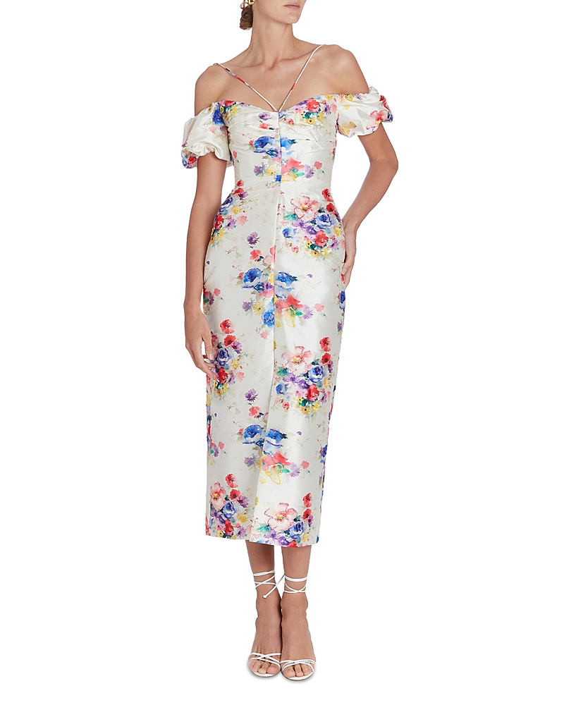 Markarian Palma Ruched Off-the-Shoulder Dress