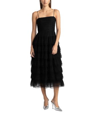 Zac Posen Layered Tulle Beaded Dress