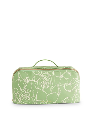 Ted Baker Dianea Floral Printed Saffiano Washbag In Green