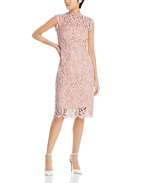 Shop Eliza J Lace Sheath Dress In Blush