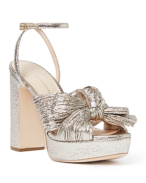 Loeffler Randall Natalia Pleated Platform Sandal In Champagne In Champagne