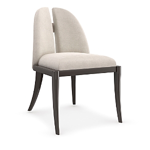Shop Caracole Cameo Side Chair In Cream/chocolate