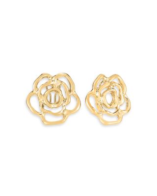 Roberto Coin - 18K Yellow Gold Bold Gold Oro Classic Openwork Rose Stud Earrings