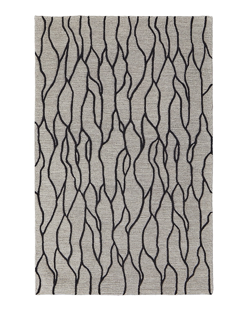 Shop Feizy Enzo 7428734f Area Rug, 5' X 8' In Ivory/black