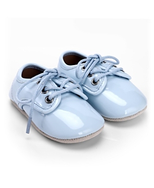 Shop Zeebrakids Unisex Patent Lace Up Shoe - Baby In Ice Blue