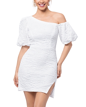 Aqua Brocade Mini Dress - 100% Exclusive In White