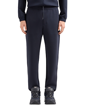 Shop Emporio Armani Travel Capsule Essentials Double Jersey Sweatpants In Navy Blue