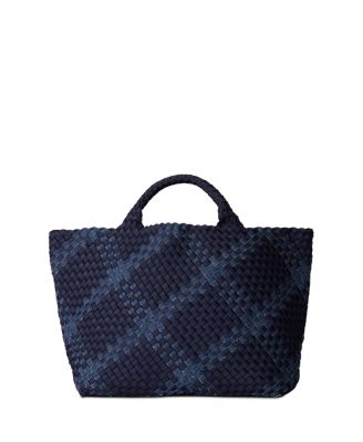 NAGHEDI - St. Barths Medium Denim Style Woven Tote - Exclusive