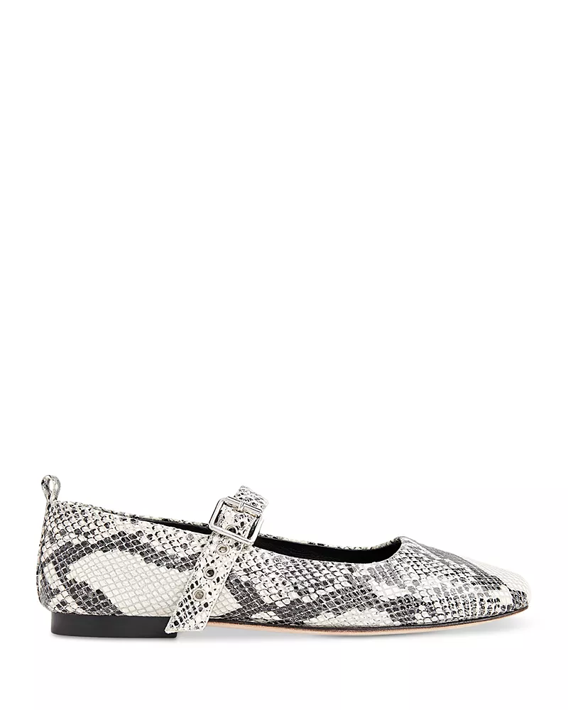 Whistles Women's Square Toe Buckled Ballet Flats