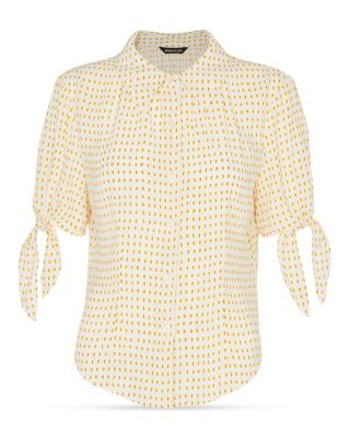 Oval Spot Tie Sleeve Shirt 